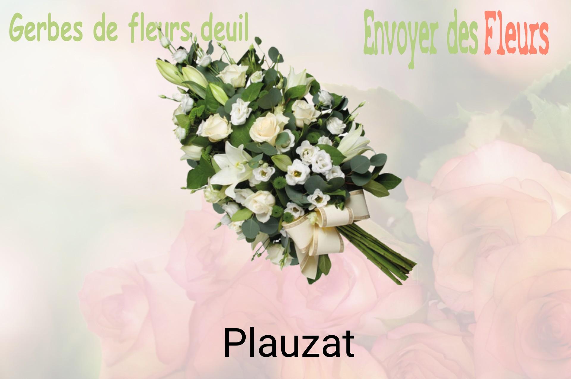 Gerbe de fleurs de deuil livrée à Plauzat